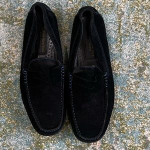 Too Boot Blue Suede Driving Penny Loafers Size 10